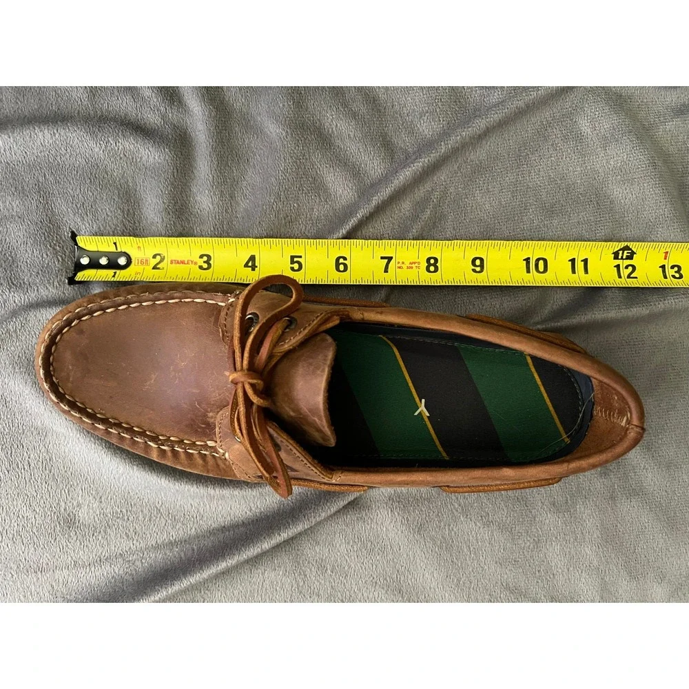Sperry Top-Sider 2-Eye Tan Leather Boat Shoes Mens 10M Non Marking
